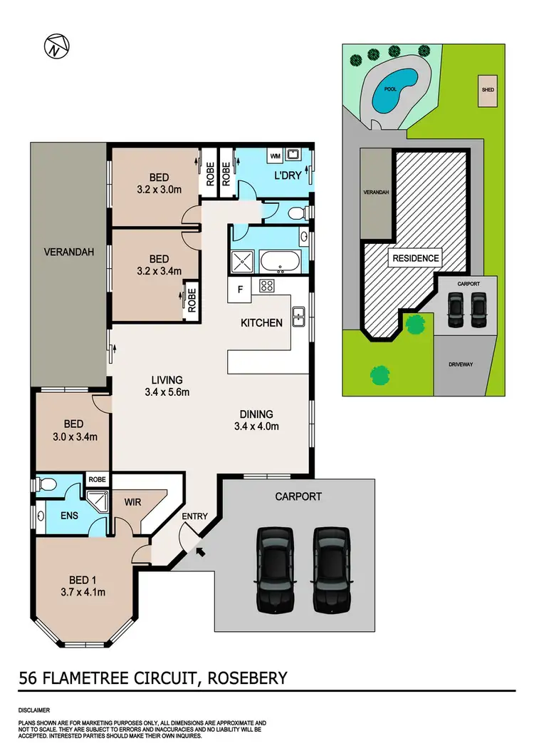 Floorplan of Homely house listing, 56 Flametree Circuit, Rosebery NT 832