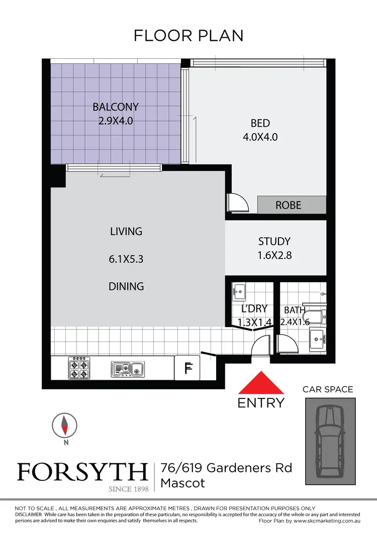 Floorplan of Homely apartment listing, 76/619-629 Gardeners Road, Mascot NSW 2020