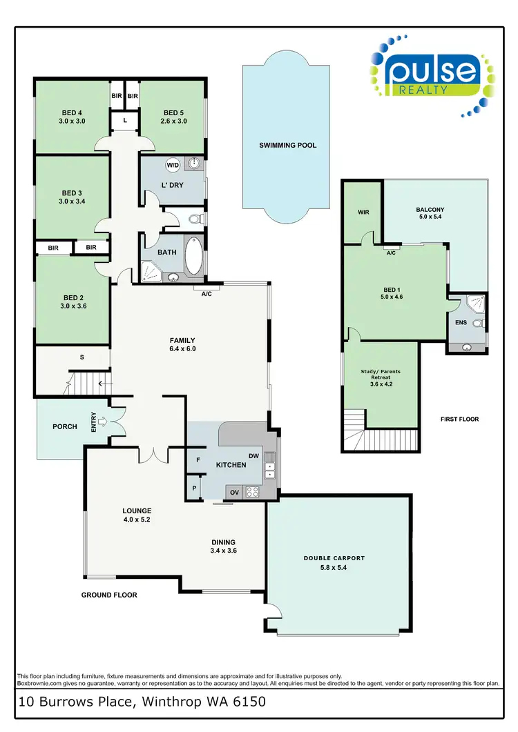 Floorplan of Homely house listing, 10 Burrows Place, Winthrop WA 6150