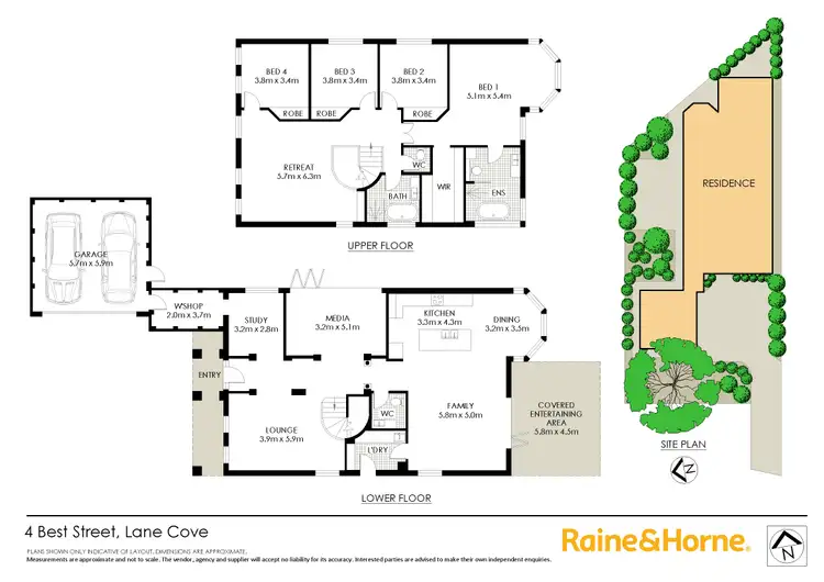Floorplan of Homely house listing, 4 Best Street, Lane Cove NSW 2066