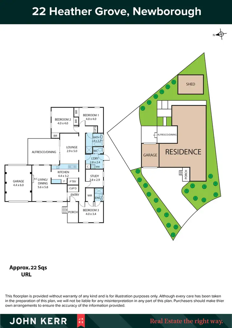 Floorplan of Homely house listing, 22 Heather Grove, Newborough VIC 3825