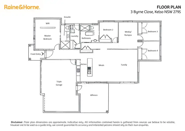 Floorplan of Homely house listing, 3 Byrne Close, Kelso NSW 2795