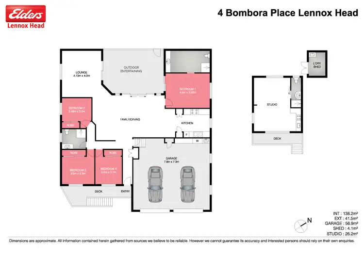 Floorplan of Homely house listing, 4 Bombora Place, Lennox Head NSW 2478