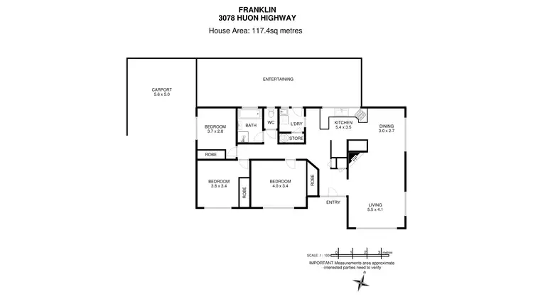 Floorplan of Homely house listing, 3078 Huon Highway, Franklin TAS 7113