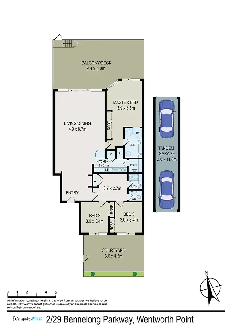Floorplan of Homely apartment listing, 2/29 Bennelong Parkway, Wentworth Point NSW 2127