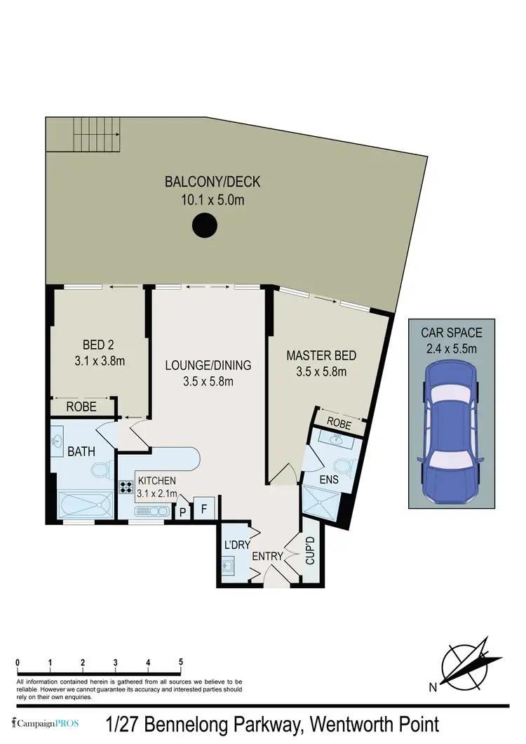Floorplan of Homely apartment listing, 1/27 Bennelong Parkway, Wentworth Point NSW 2127