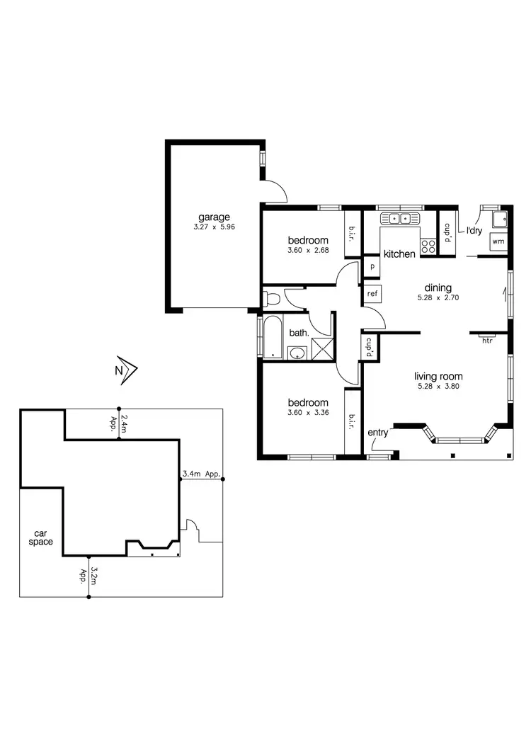 Floorplan of Homely unit listing, 2/1 Green Court, Altona VIC 3018