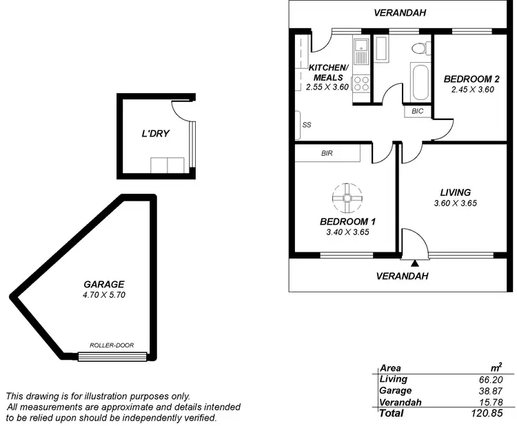 Floorplan of Homely unit listing, 1/2 Alice Street, Plympton SA 5038
