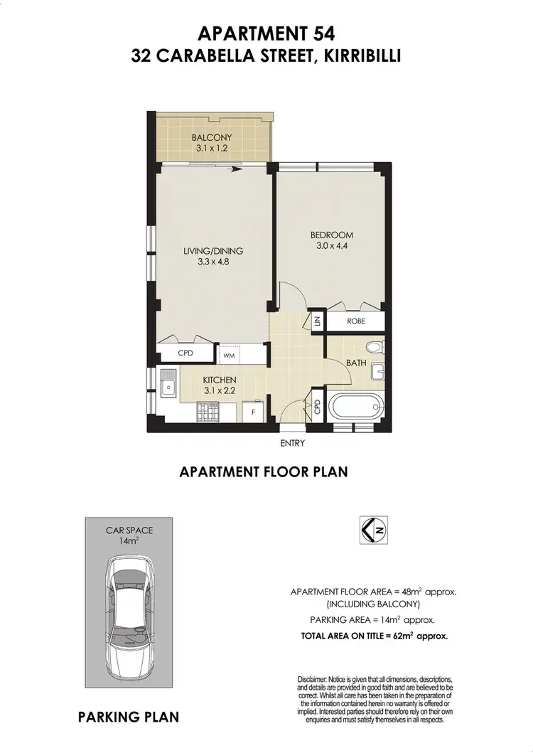 Floorplan of Homely apartment listing, 54/32 Carabella Street, Kirribilli NSW 2061