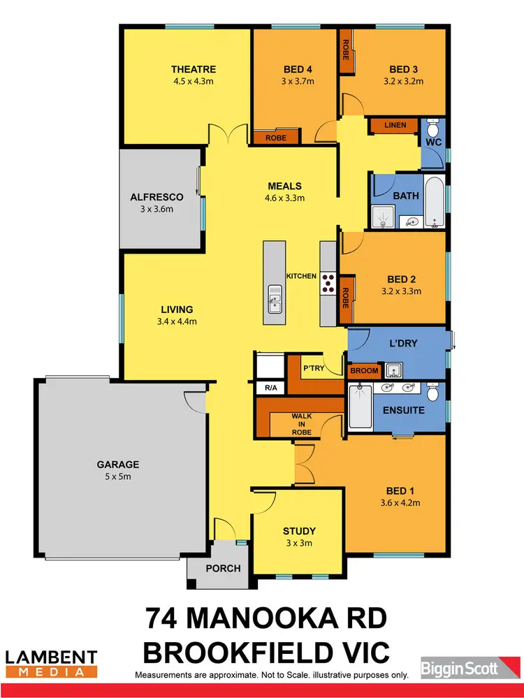 Floorplan of Homely house listing, 74 Manooka Road, Brookfield VIC 3338