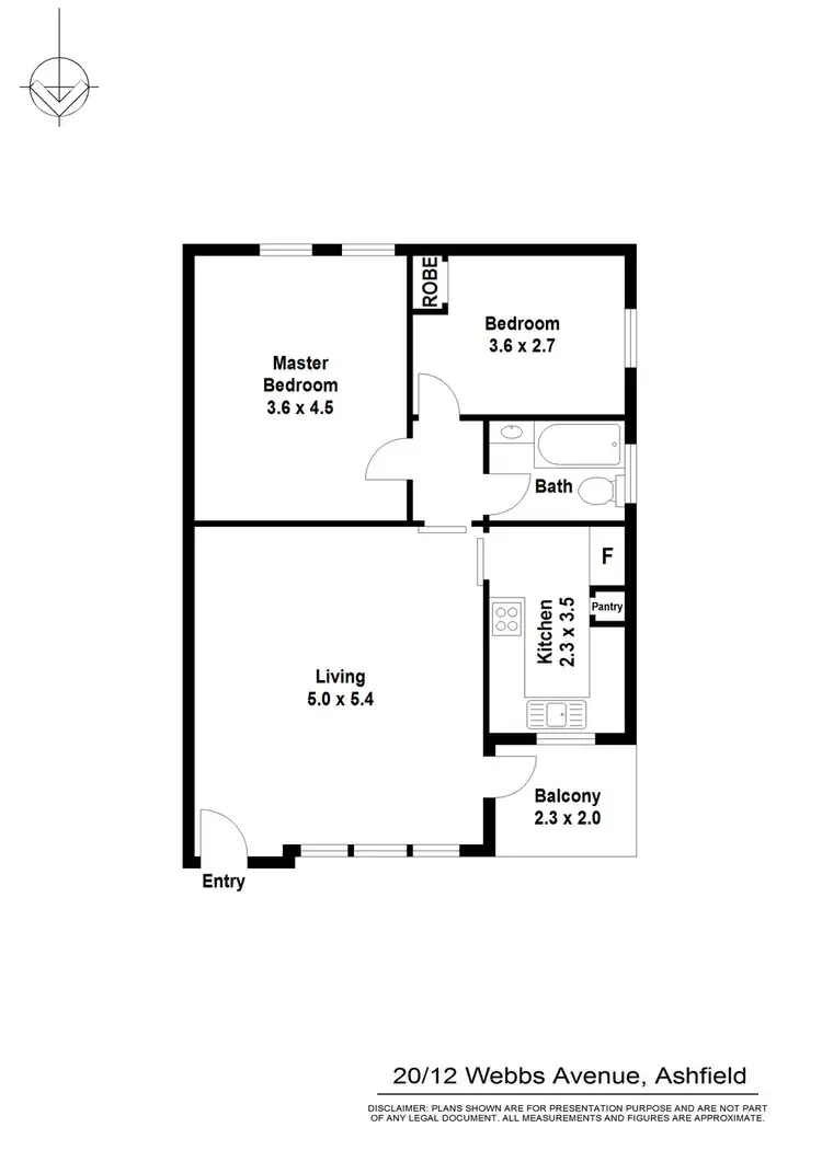 Floorplan of Homely unit listing, 20/12 Webbs Avenue, Ashfield NSW 2131