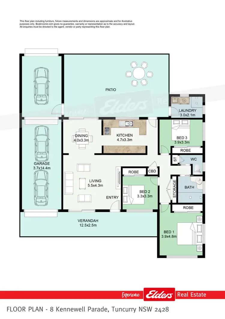 Floorplan of Homely house listing, 8 Kennewell Parade, Tuncurry NSW 2428