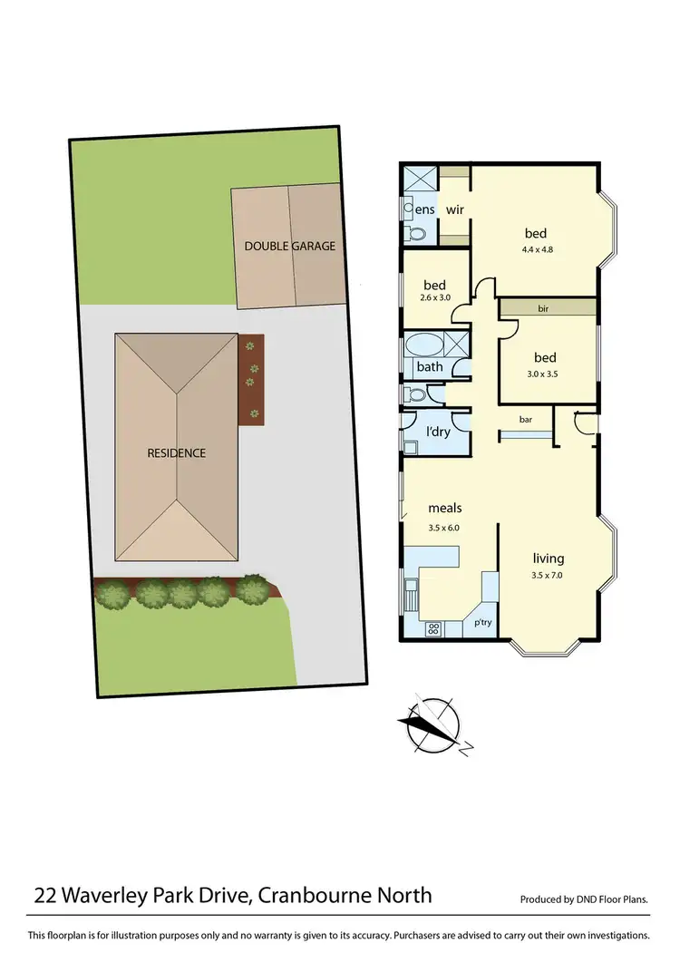 Floorplan of Homely house listing, 22 Waverley Park Drive, Cranbourne North VIC 3977