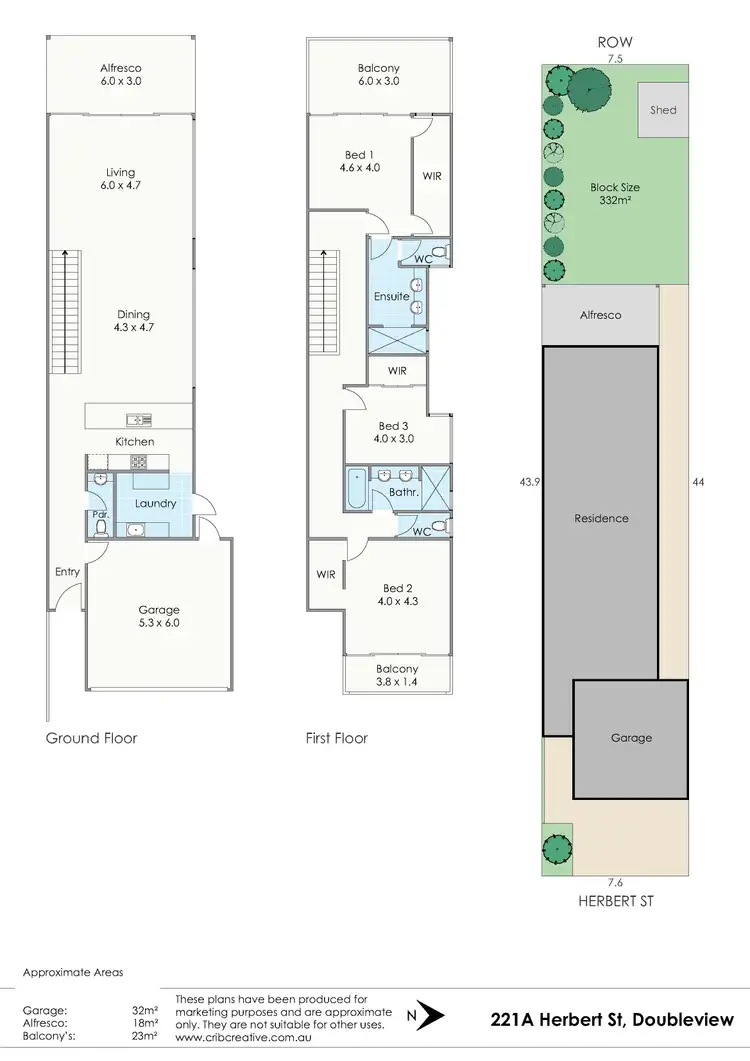 Floorplan of Homely house listing, 221A Herbert Street, Doubleview WA 6018