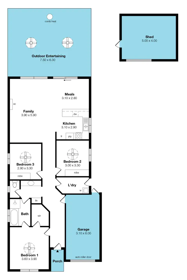 Floorplan of Homely house listing, 26 Simone Crescent, Morphett Vale SA 5162