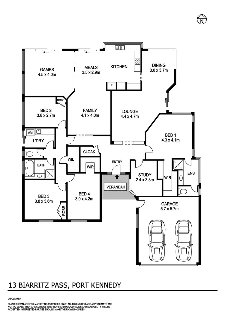 Floorplan of Homely house listing, 13 Biarritz Pass, Port Kennedy WA 6172