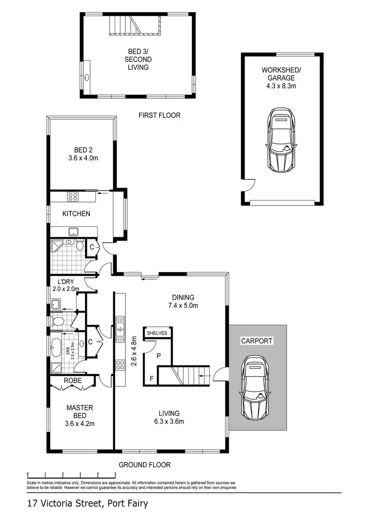 Floorplan of Homely house listing, 17 Victoria Street, Port Fairy VIC 3284