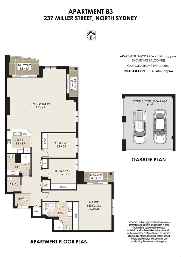 Floorplan of Homely apartment listing, 83/237 Miller Street, North Sydney NSW 2060