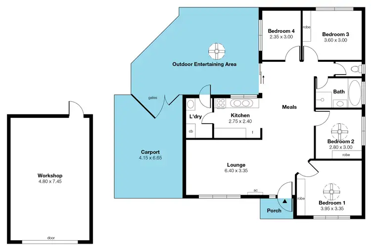 Floorplan of Homely house listing, 8 Claridge Court, Huntfield Heights SA 5163