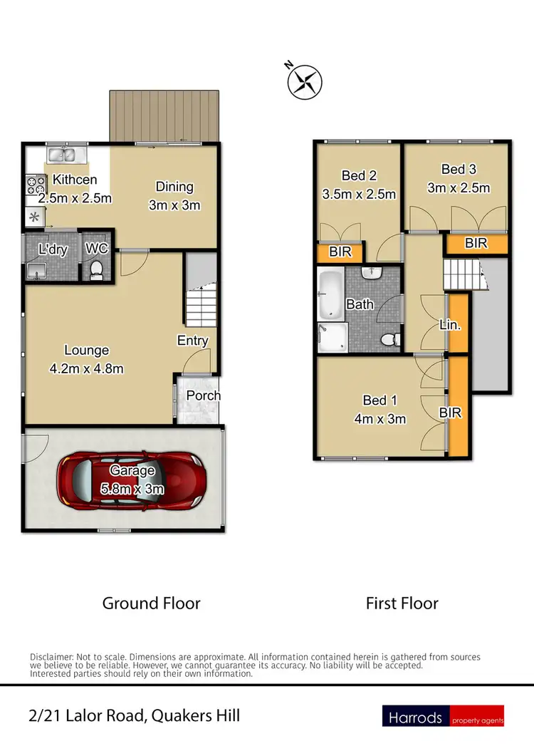 Floorplan of Homely semi-detached listing, 21B Lalor Road, Quakers Hill NSW 2763