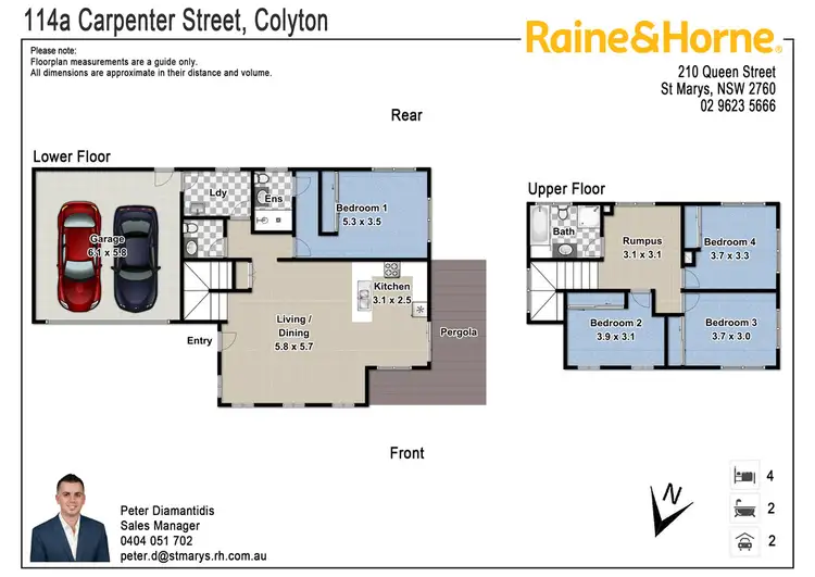 Floorplan of Homely semi-detached listing, 114a Carpenter Street, Colyton NSW 2760