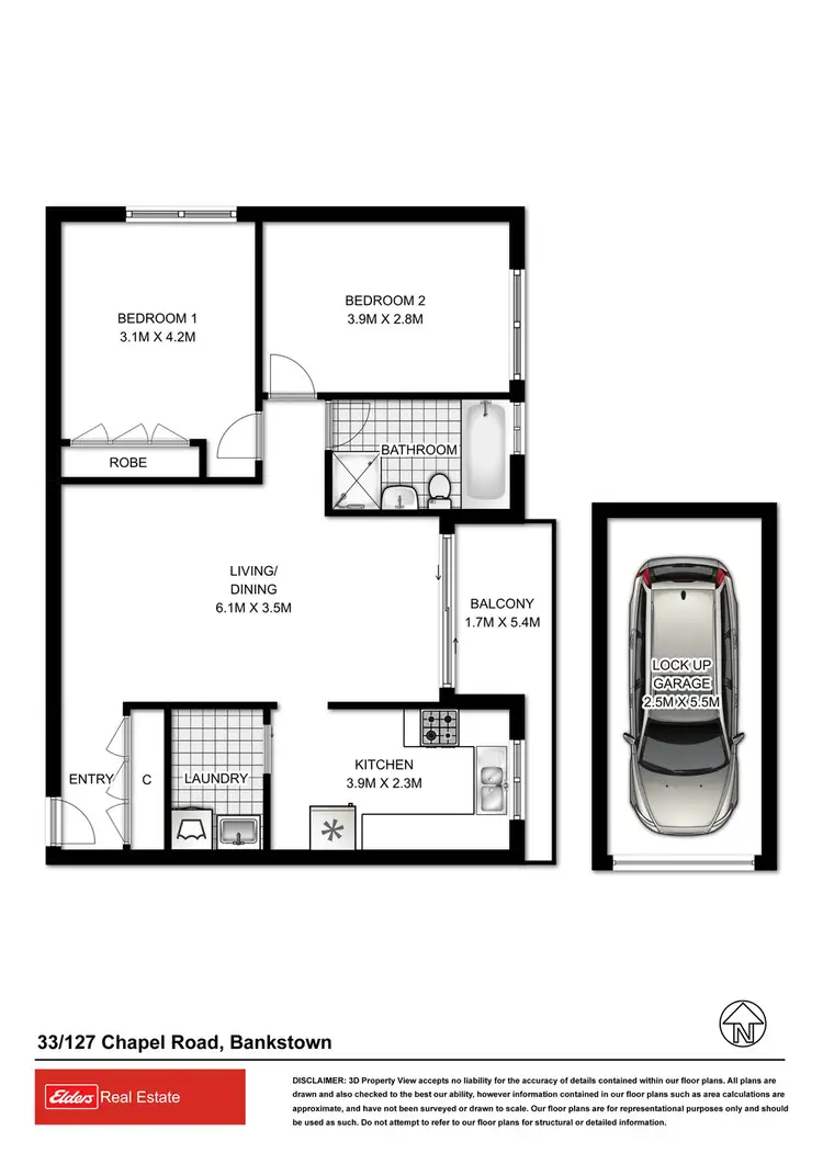 Floorplan of Homely unit listing, 33/127 Chapel Road, Bankstown NSW 2200