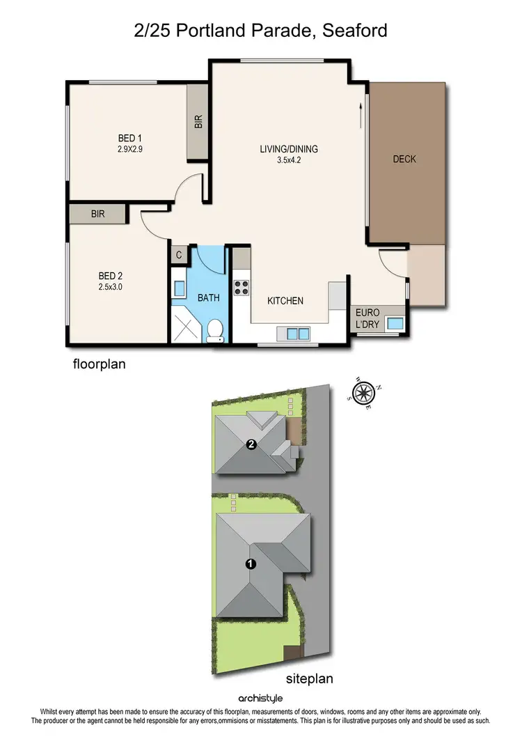 Floorplan of Homely house listing, 2/25 Portland Parade, Seaford VIC 3198