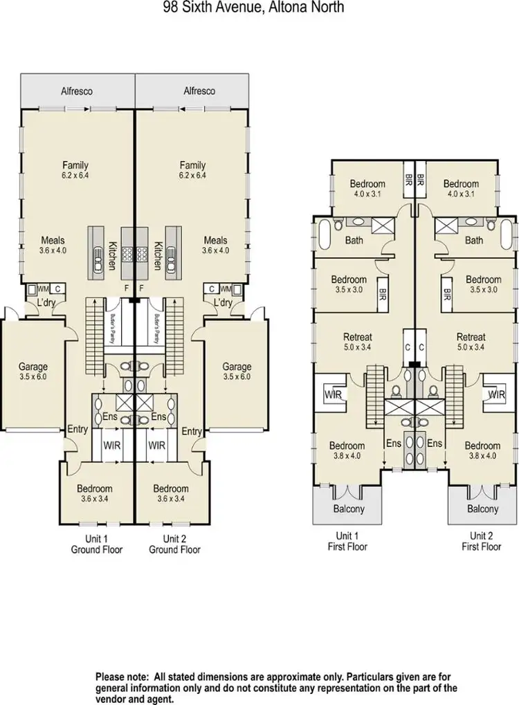Floorplan of Homely townhouse listing, 98 Sixth Avenue, Altona North VIC 3025