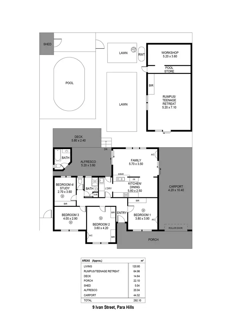 Floorplan of Homely house listing, 9 Ivan Street, Para Hills SA 5096