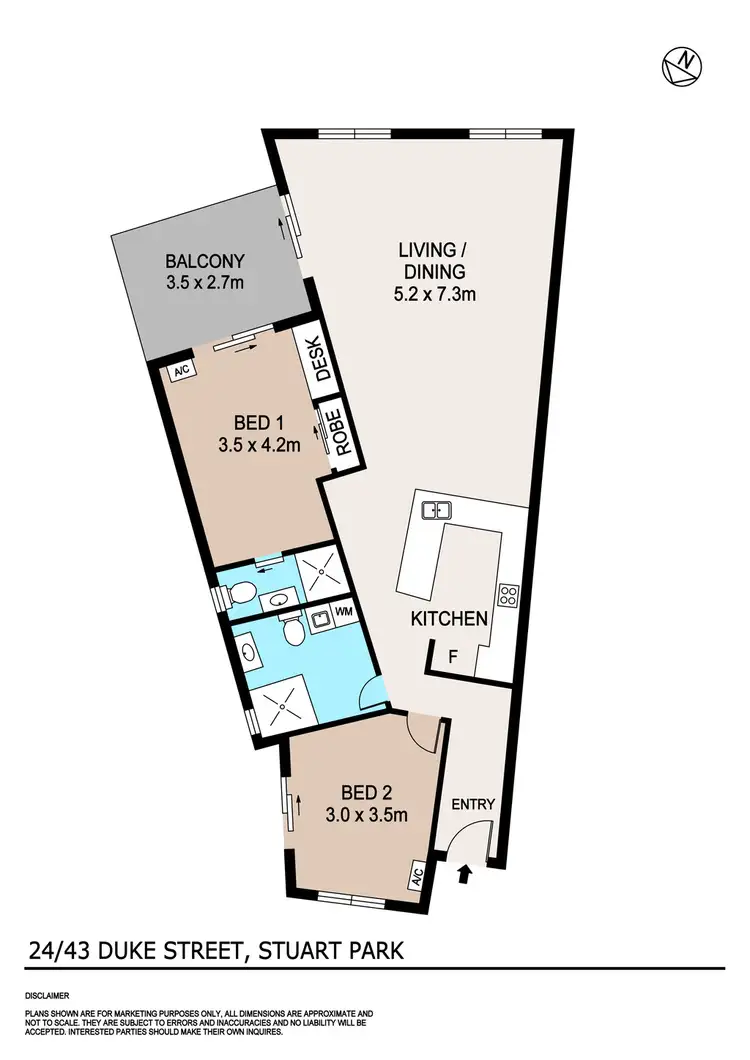 Floorplan of Homely unit listing, 24/43 Duke Street, Stuart Park NT 820