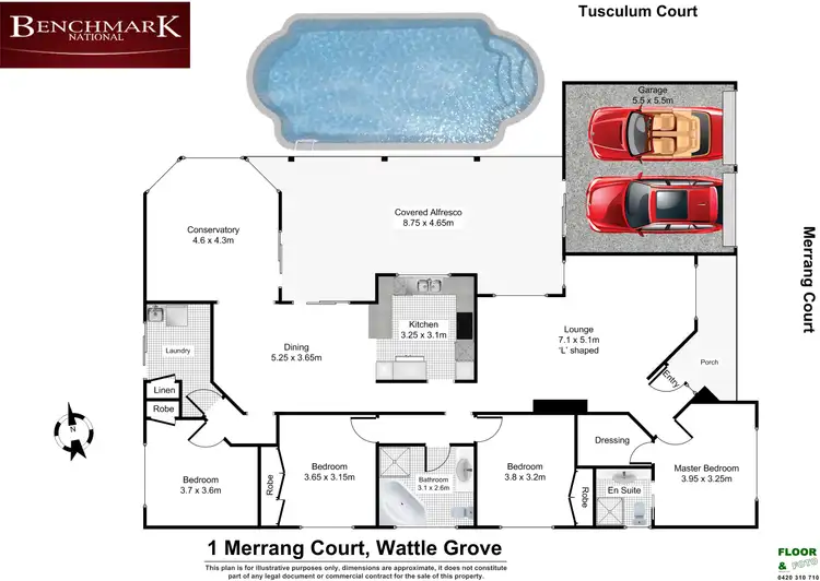 Floorplan of Homely house listing, 1 Merrang Court, Wattle Grove NSW 2173