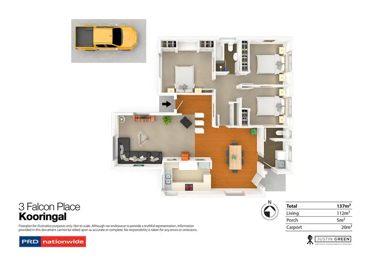 Floorplan of Homely house listing, 3 Falcon Place, Kooringal NSW 2650