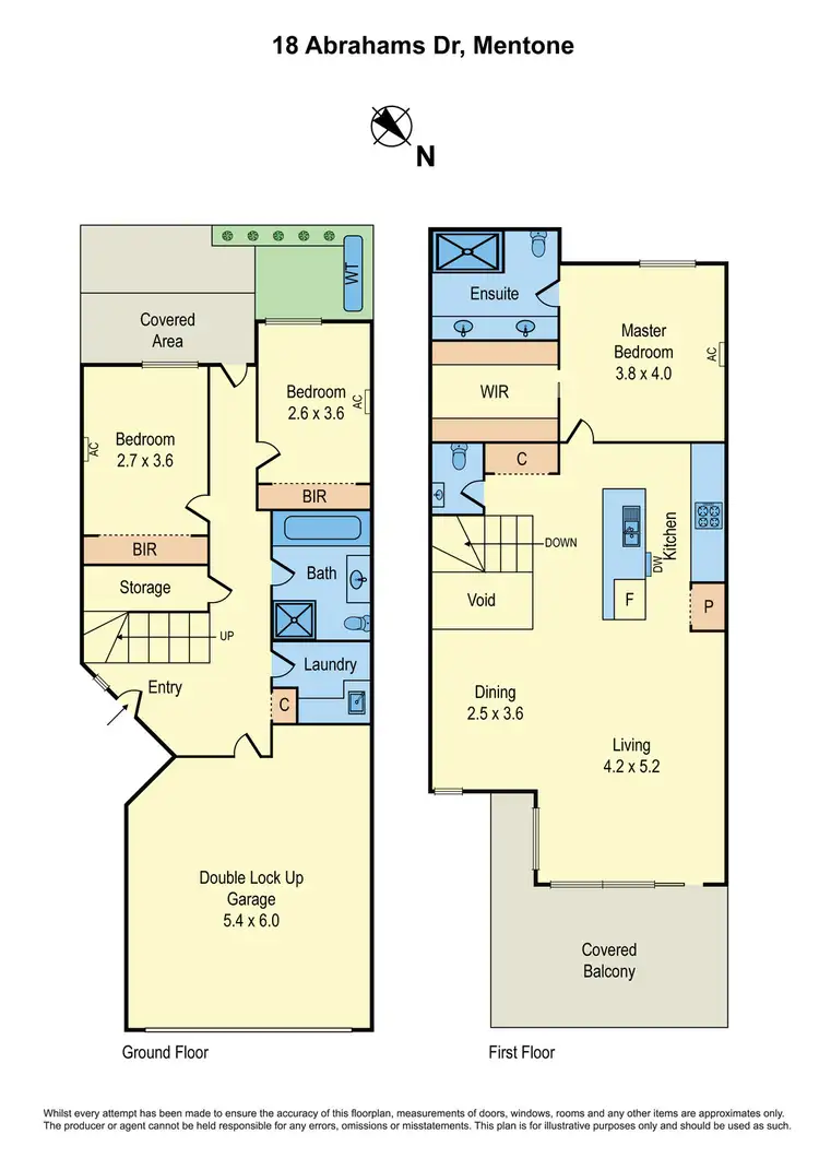 Floorplan of Homely townhouse listing, 18 Abrahams Drive, Mentone VIC 3194