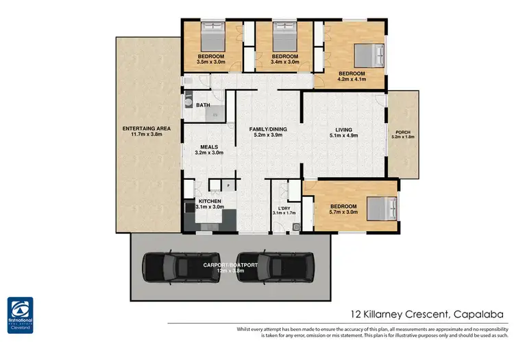 Floorplan of Homely house listing, 12 Killarney Crescent, Capalaba QLD 4157