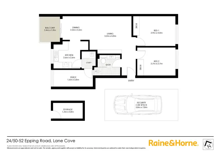Floorplan of Homely apartment listing, 24/50 Epping Road, Lane Cove NSW 2066