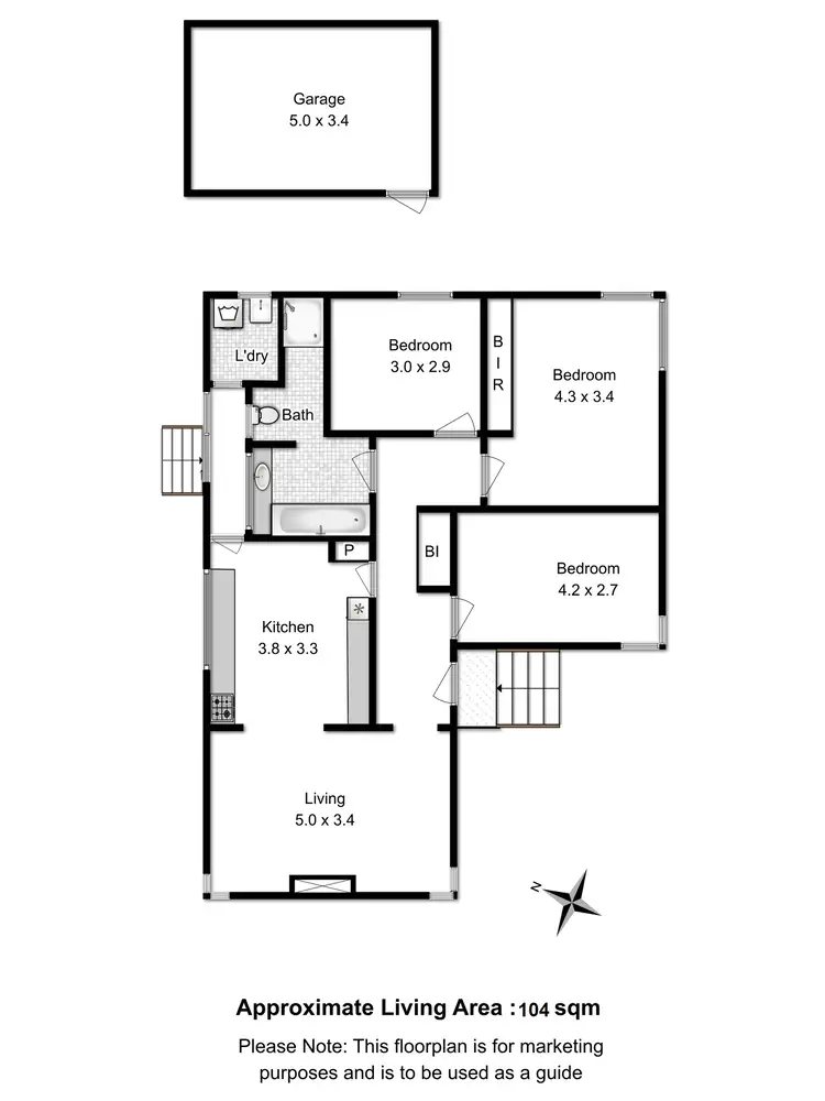 Floorplan of Homely house listing, 69 Coleman Street, Moonah TAS 7009