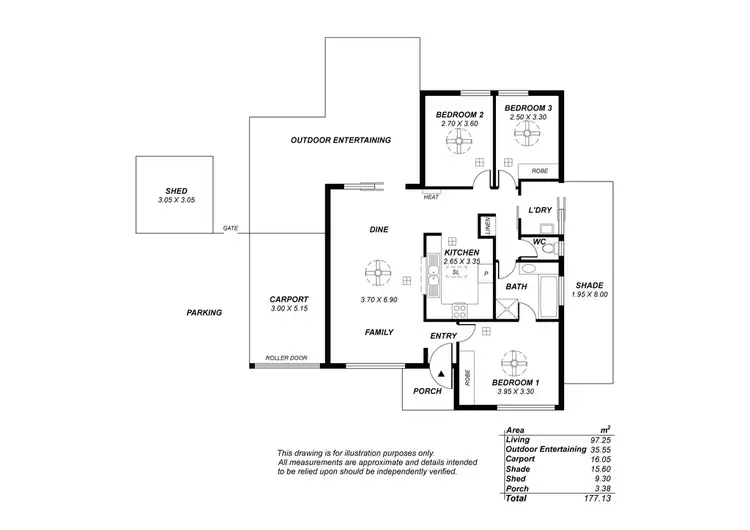 Floorplan of Homely house listing, 7 Leichardt Street, Woodcroft SA 5162