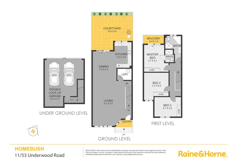 Floorplan of Homely townhouse listing, 11/53 Underwood Road, Homebush NSW 2140