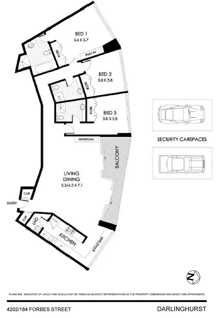 Floorplan of Homely apartment listing, 4202/184 Forbes Street, Darlinghurst NSW 2010