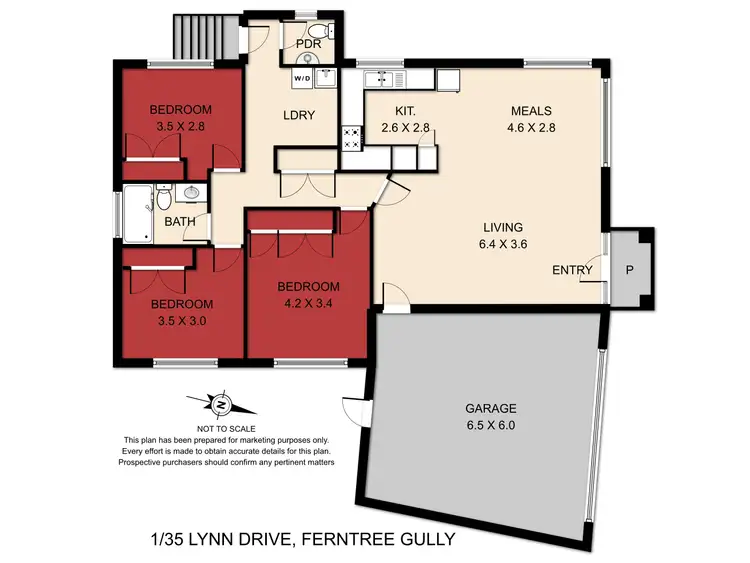 Floorplan of Homely unit listing, 1/35 Lynn Drive, Ferntree Gully VIC 3156