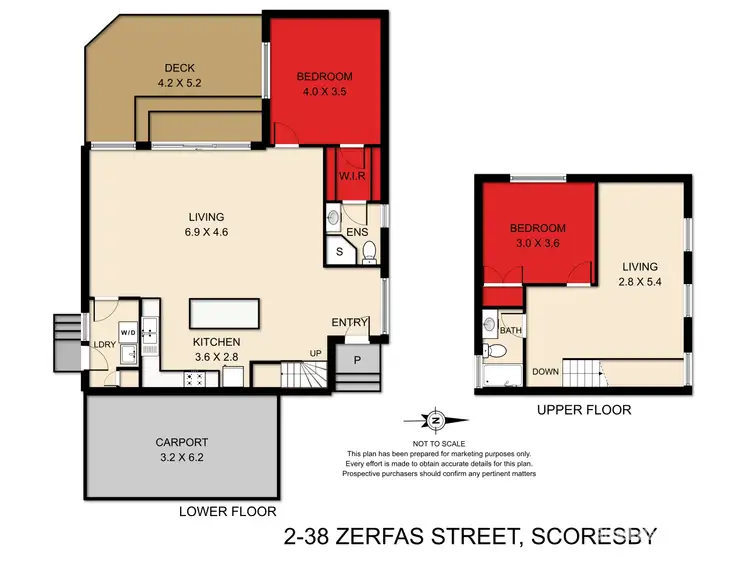 Floorplan of Homely townhouse listing, 2/38 Zerfas Street, Scoresby VIC 3179