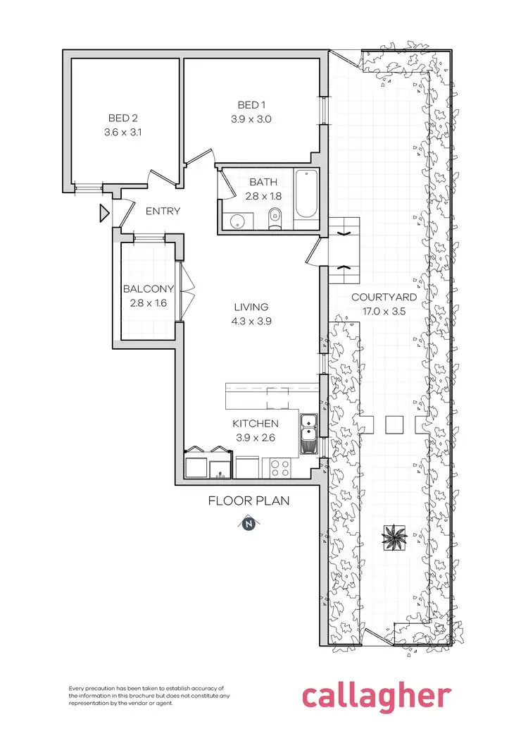 Floorplan of Homely apartment listing, 4/13 Collins Street, Annandale NSW 2038