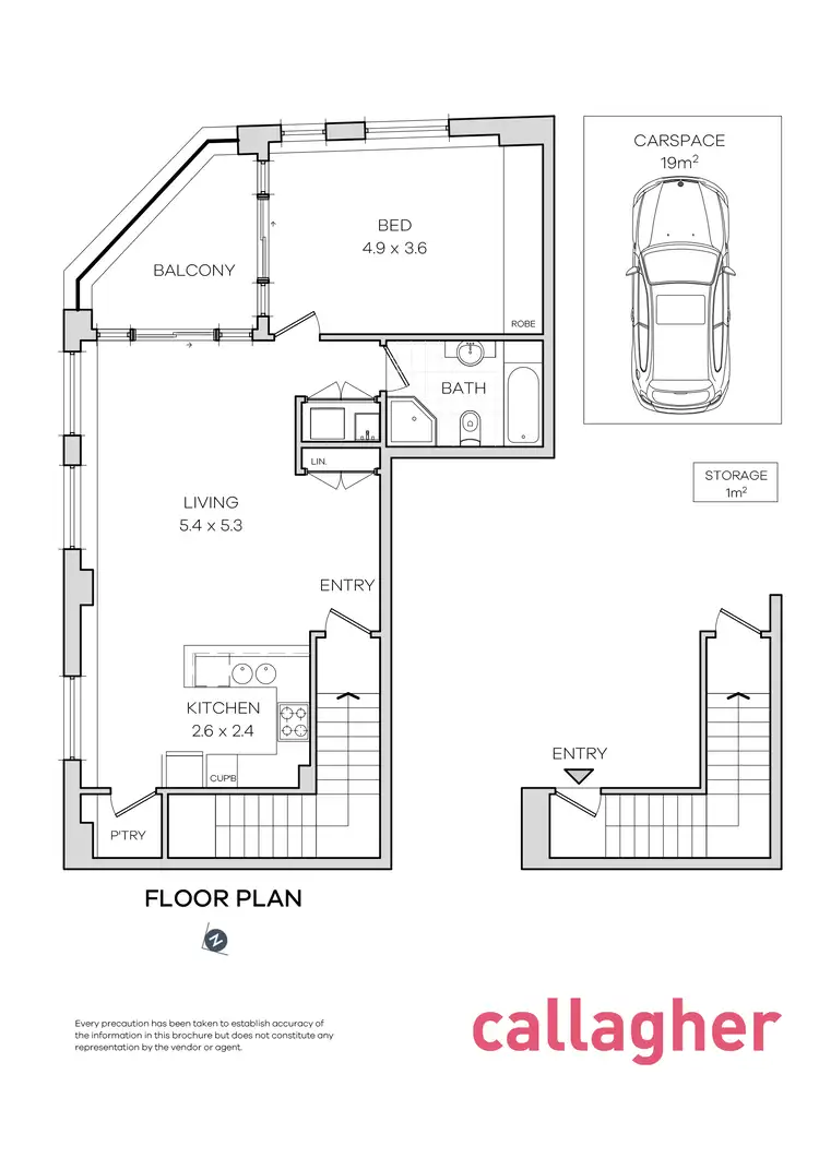 Floorplan of Homely apartment listing, 1/62 Booth Street, Annandale NSW 2038