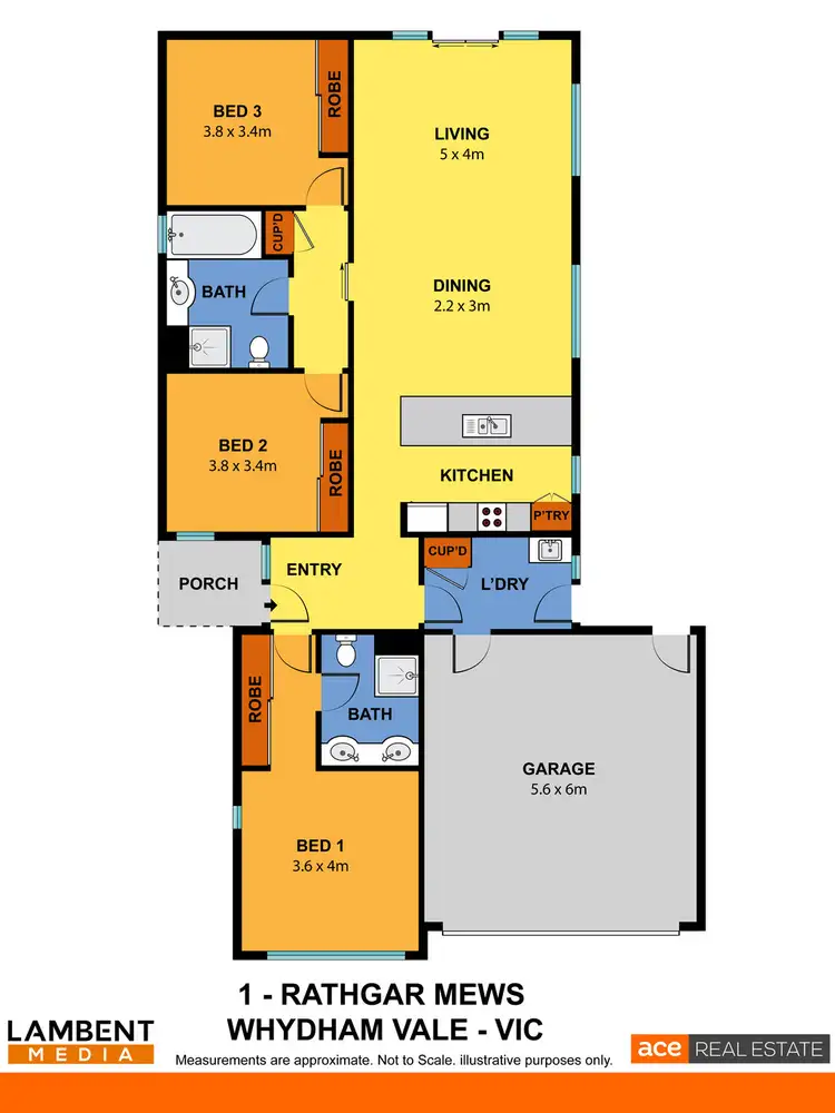 Floorplan of Homely house listing, 1 Rathgar Mews, Wyndham Vale VIC 3024