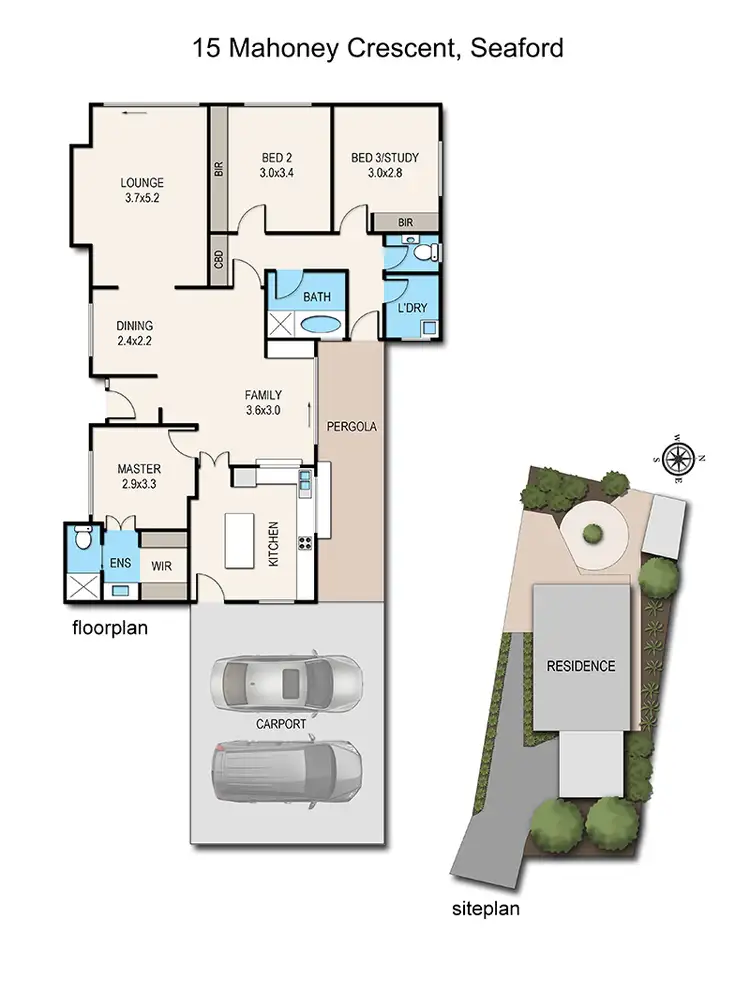 Floorplan of Homely house listing, 15 Mahoney Crescent, Seaford VIC 3198