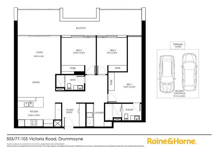 Floorplan of Homely apartment listing, 505/42A Formosa Street, Drummoyne NSW 2047