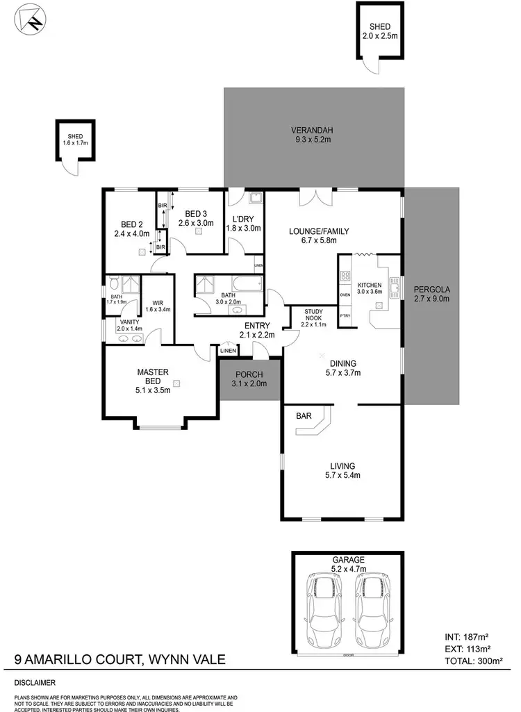 Floorplan of Homely house listing, 9 Amarillo Court, Wynn Vale SA 5127