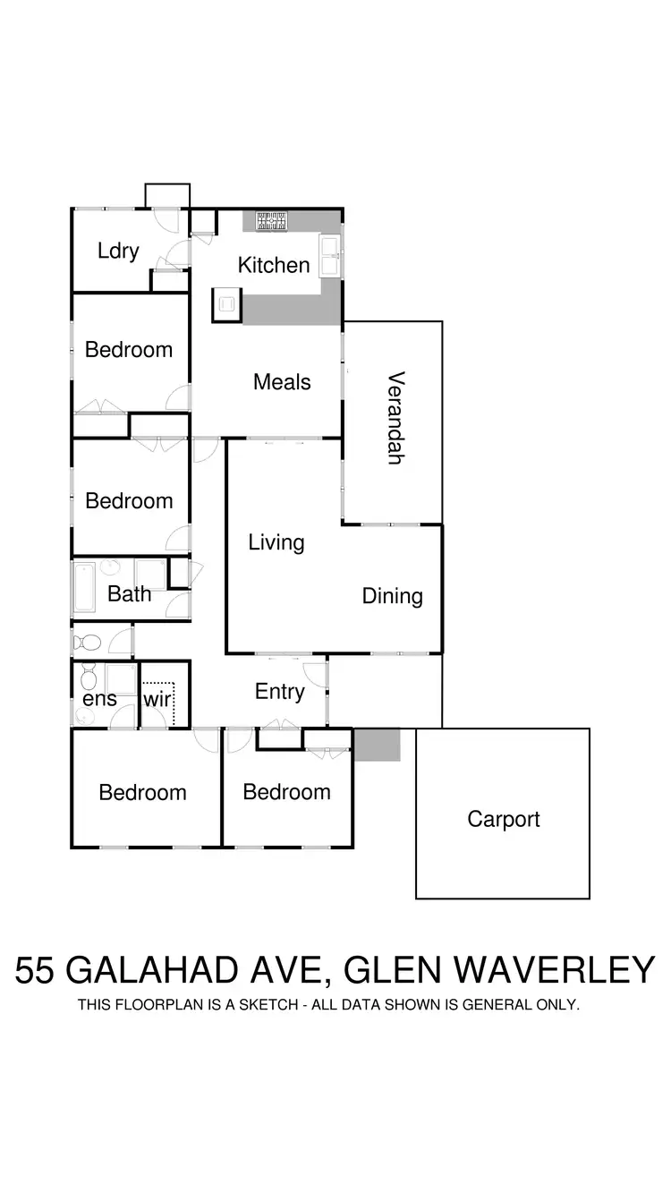 Floorplan of Homely house listing, 55 Galahad Crescent, Glen Waverley VIC 3150
