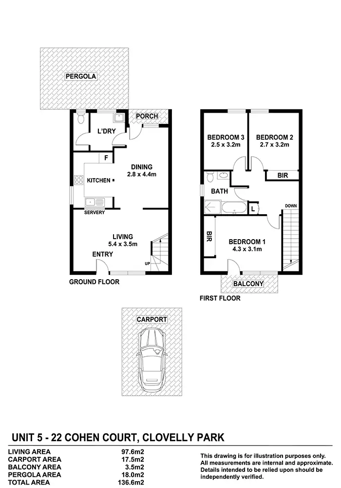 Floorplan of Homely unit listing, 5/22 Cohen Court, Clovelly Park SA 5042