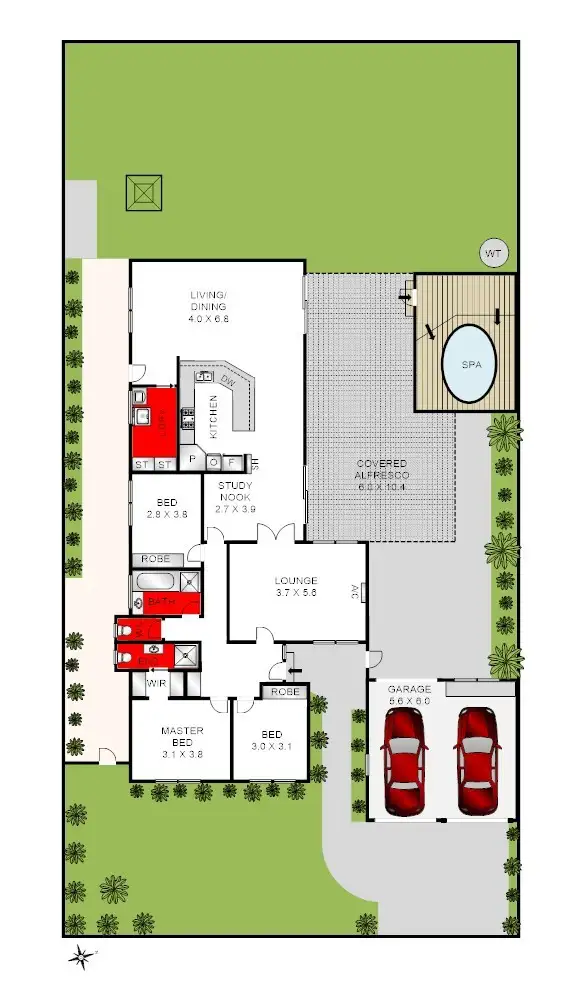 Floorplan of Homely house listing, 9 Moona Court, Grovedale VIC 3216